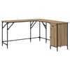 vidaXL Schreibtisch Artisan-Eiche Holzwerkstoff 141 x 141 x 75 cm