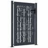 vidaXL Gartentor Anthrazit 100x150 cm Stahl Bambus-Design