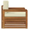 vidaXL Outdoor-Sofagarnitur Massives Akazienholz und Polyester Natur