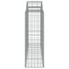 vidaXL Gabionen mit Hochbogen 11Stk. 200x50x120/140cm Verzinktes Eisen