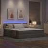 vidaXL Bett mit Stauraum und LED Taupe 180 x 200 cm Polyester