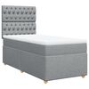 vidaXL Boxspringbett mit Matratze Hellgrau 80x200 cm Stoff