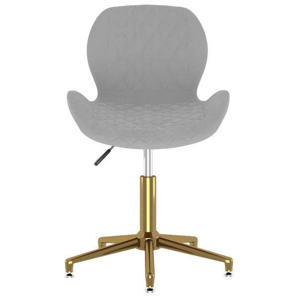 vidaXL Esszimmerst&uuml;hle 2 Stk. Drehbar Hellgrau Samt