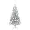 vidaXL Weihnachtsbaum mit 150 LEDs mit St&auml;nder Silber 120 cm PET