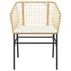 vidaXL 5-tlg. Garten-Essgruppe mit Kissen Braun Poly Rattan Glas