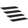 vidaXL Treppenstufen 4 stk. 100 x 25 x 2 cm Schwarz Massivholz Buche