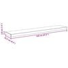 vidaXL Schweberegale 4 Stk. Eichen-Optik 120x23,5x3,8 cm MDF