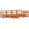 vidaXL Garten-Lounge-Set 6 pcs Wachsbraun Massives Kiefernholz