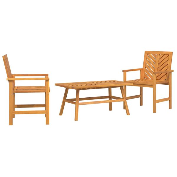 vidaXL Garten-Lounge-Set 3 pcs Braun Massivholz Akazie