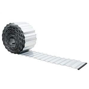 vidaxl Raseneinfassung 20 m x 25 cm Verzinkter Stahl Silber
