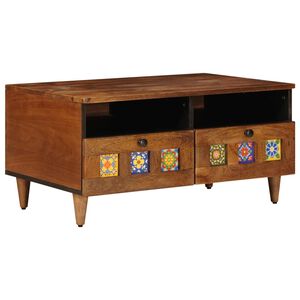 vidaXL TV-Schr&auml;nk Walnuss 70 x 33 x 46 cm Massivholz Mango