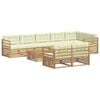 vidaXL Outdoor-Sofagarnitur 9 stk. Wei&szlig; und Creme