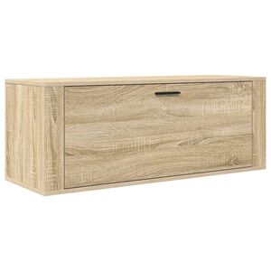 vidaXL Wand-Schuhschrank Sonoma-Eiche 100x35x38 cm Holzwerkstoff