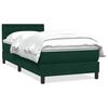 vidaXL Boxspringbett mit Matratze Dunkelgr&uuml;n 100x220 cm Samt