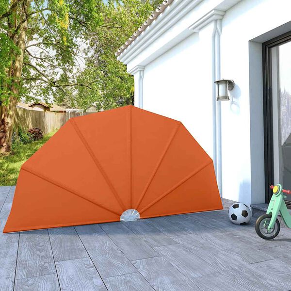 vidaXL Faltbarer Terrassen-Seitenf&auml;cher Terracotta-Rot 160 cm