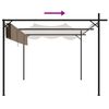 vidaXL Pergola mit Schiebedach Taupe 295x292x230 cm