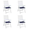 vidaXL Palettenkissen 4 Stk. Marineblau 40x40x4 cm Oxford-Gewebe