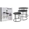 H&S Collection 3-tlg. Beistelltisch-Set Schwarz