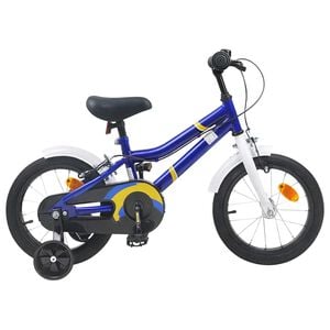 vidaXL Kinderfahrrad 12 Zoll f&uuml;r 2-4 Jahre alt Blau Wei&szlig;