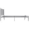 vidaXL Bett Grau Metall 180x200 cm