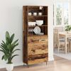 vidaXL Highboard mit Schubladen 2 pcs Altholz Holzwerkstoff