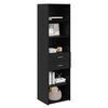 vidaXL Highboard Schwarz Eichen-Optik 50 x 42,5 x 185 cm Holzwerkstoff