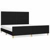 vidaXL Bettgestell ohne Matratze Schwarz 160x200 cm Stoff