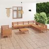 vidaXL 10-tlg. Garten-Lounge-Set Massivholz Kiefer Honigbraun