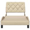 vidaXL Bettgestell ohne Matratze Creme 90x200 cm Stoff