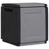vidaXL Garten-Aufbewahrungsbox 54x53x57 cm 130 L Dunkelgrau Schwarz