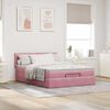 vidaXL Ottoman-Bett mit Matratze Rosa 140x190 cm Samt