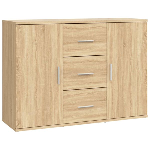 vidaXL Sideboard Sonoma-Eiche 91x29,5x65 cm Holzwerkstoff