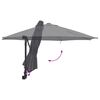 vidaXL Gartenparasol Anthrazit und Schwarz 248 x 248 x 148 cm