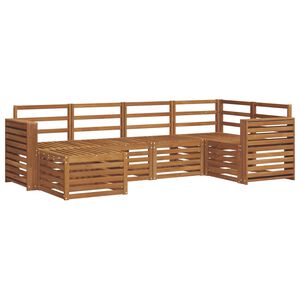 vidaXL Ecksofa Set 6 pcs Natur Massivholz Akazie