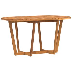 vidaXL Garten-Esstisch Oval 150x90x75 cm Massivholz Akazie