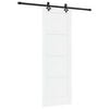 vidaXL Schiebet&uuml;r 73,5 x 211 cm Holzwerkstoff Wei&szlig; und Schwarz