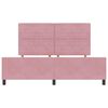 vidaXL Boxspringbett mit Kopfteil Rosa 180 x 200 cm Samt