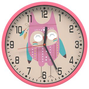 vidaXL Wanduhr Rosa &Oslash;25,5 cm Polystyren und Glas