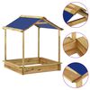vidaXL Garten-Spielhaus mit Sandkasten 128x120x145 cm Kiefernholz