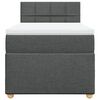 vidaXL Boxspringbett mit Matratze Dunkelgrau 90x190 cm Stoff