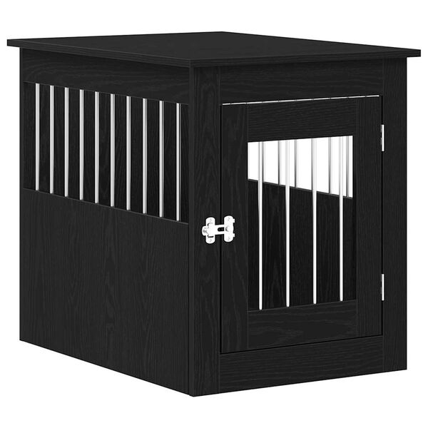 vidaXL Hundebox-M&ouml;bel Schwarze Eiche 55 x 75 x 65 cm Holzwerkstoff
