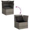 vidaXL 4-tlg. Garten-Sofagarnitur mit Kissen Grau Poly Rattan