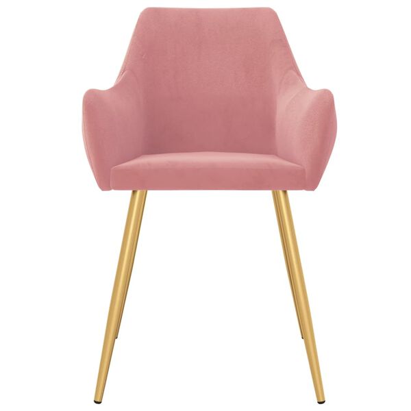 vidaXL Esszimmerst&uuml;hle 6 Stk. Rosa Samt