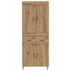 vidaXL Highboard mit Schubladen 2 pcs Artisan-Eiche Holzwerkstoff