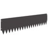 vidaXL Raseneinfassung 10 pcs 103 x 25 cm Stahl Schwarz