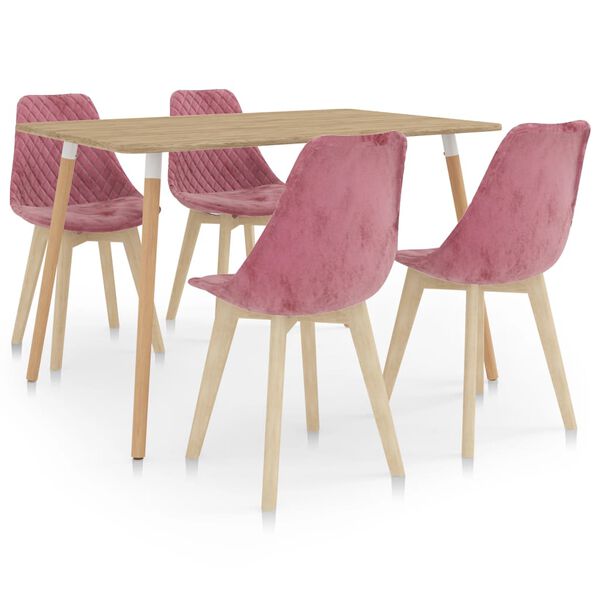 vidaXL 5-tlg. Essgruppe Rosa