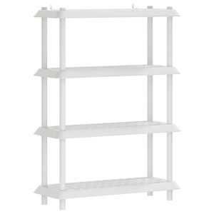 vidaXL Regaleinheit 4 Ebenen 100 x 40 x 136,5 cm PP Wei&szlig;