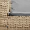 vidaXL Gartensofa mit Kissen Beige Poly Rattan