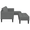 vidaXL Sofa Set mit Kissen 2 pcs Dunkelgrau Polyester
