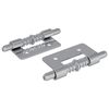 vidaXL Riegel 2 stk. Silber 46 x 17 x 1,2 mm Stahl